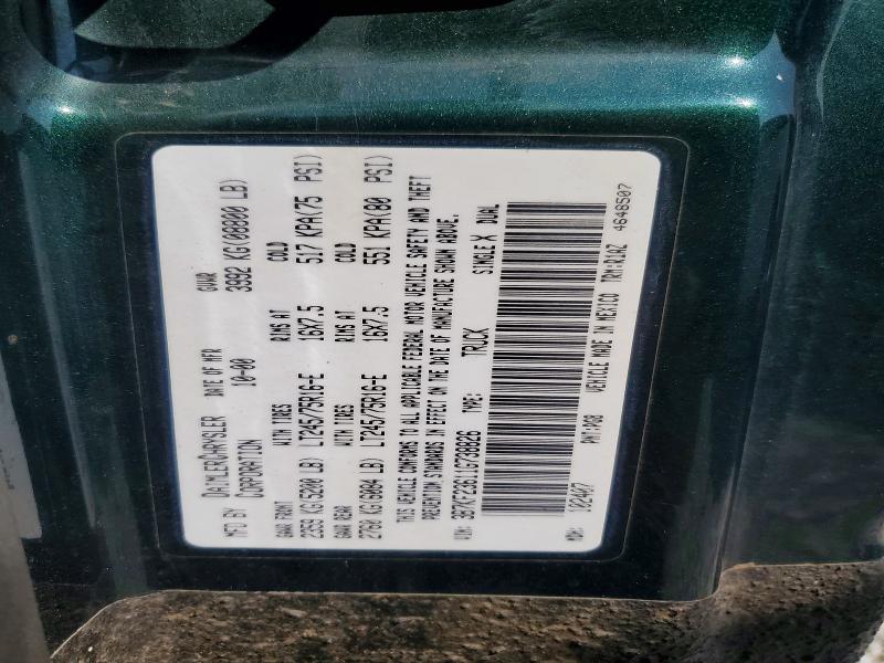 2001 Dodge Ram 2500 მანქანა იყიდება აუქციონზე, vin: 3B7KF23611G738826, აუქციონის ნომერი: 61200956