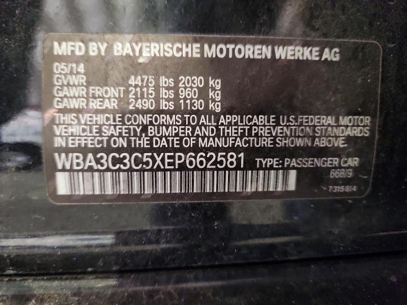 Aukcja sprzedaży 2014 Bmw 320, vin: WBA3C3C5XEP662581, numer aukcji: 60851466