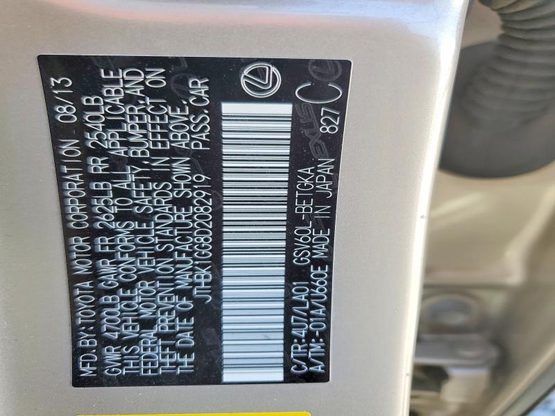 Продажа на аукционе авто 2013 Lexus Es, vin: JTHBK1GG8D2082919, номер лота: 60464076