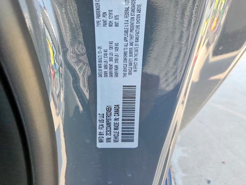 Aukcja sprzedaży 2026 Dodge Charger, vin: 2C3CDAMP8TR224551, numer aukcji: 62238286