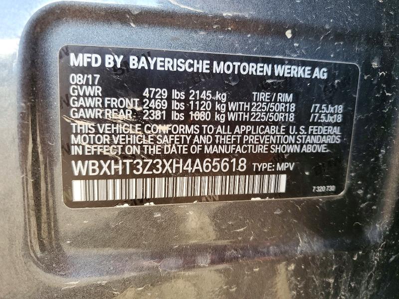 Продаж на аукціоні авто 2017 Bmw X1, vin: WBXHT3Z3XH4A65618, номер лоту: 62949866