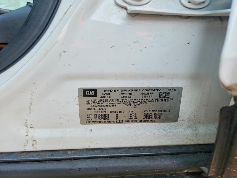 Aukcja sprzedaży 2018 Buick Encore, vin: KL4CJASB9JB602586, numer aukcji: 59672226