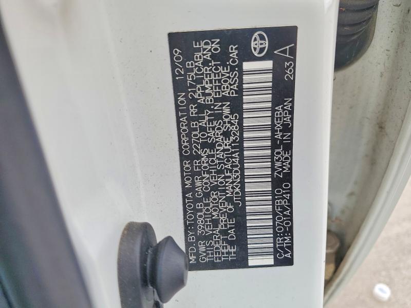 2010 Toyota Prius მანქანა იყიდება აუქციონზე, vin: JTDKN3DU4A1132845, აუქციონის ნომერი: 60771736