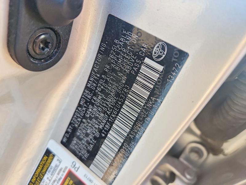 Aukcja sprzedaży 2014 Toyota Camry, vin: 4T1BF1FK6EU453783, numer aukcji: 62571986