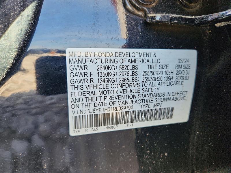 Aukcja sprzedaży 2024 Acura Mdx, vin: 5J8YE1H01RL029194, numer aukcji: 63001306