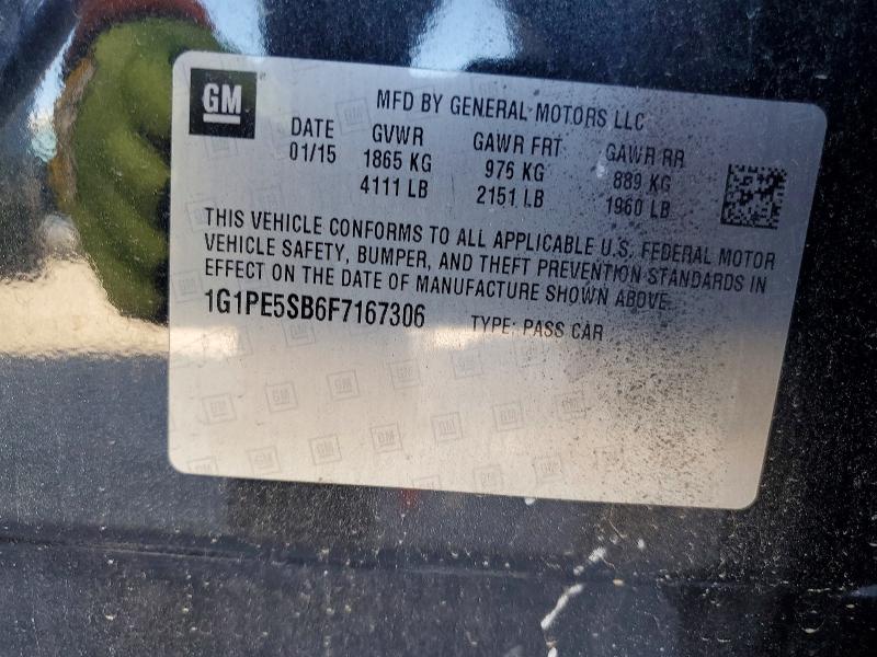 Продажа на аукционе авто 2015 Chevrolet Cruze, vin: 1G1PE5SB6F7167306, номер лота: 60083256