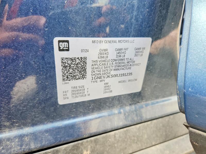 Продаж на аукціоні авто 2024 Chevrolet Traverse, vin: 1GNEVJKS0RJ191235, номер лоту: 61742646