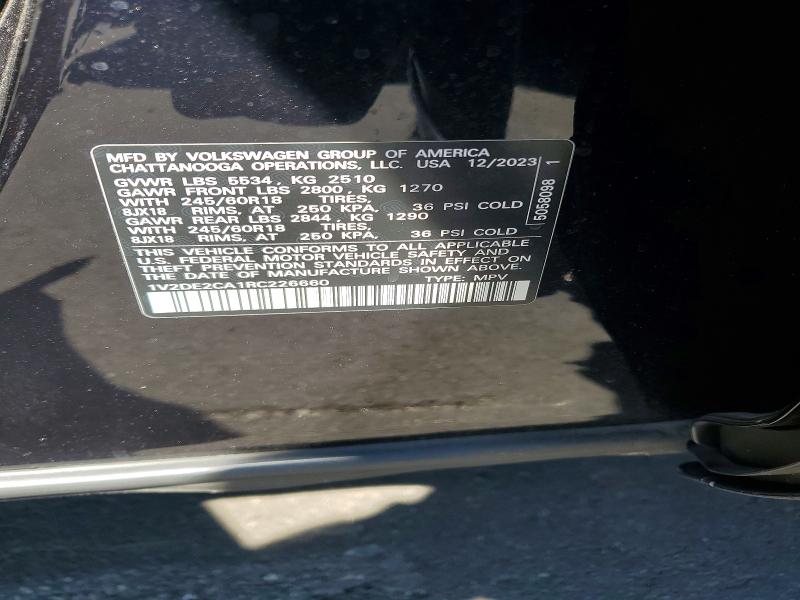 Продаж на аукціоні авто 2024 Volkswagen Atlas Cross Sport, vin: 1V2DE2CA1RC226660, номер лоту: 63693926