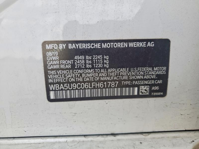 2020 Bmw M340xi მანქანა იყიდება აუქციონზე, vin: WBA5U9C06LFH61787, აუქციონის ნომერი: 61918816