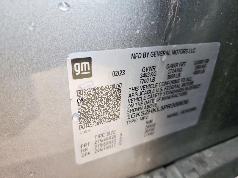 2023 Gmc Yukon Xl მანქანა იყიდება აუქციონზე, vin: 1GKS2HKL5PR300636, აუქციონის ნომერი: 60658986