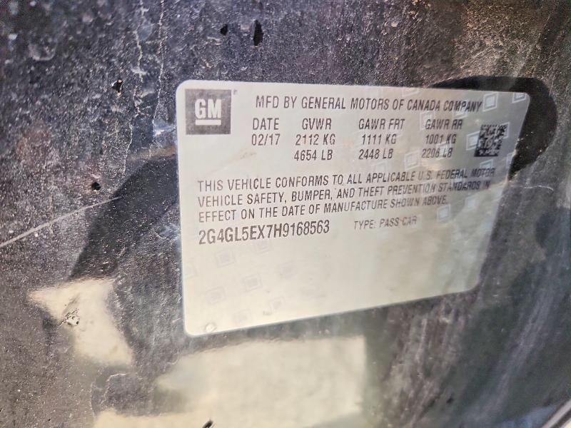 Aukcja sprzedaży 2017 Buick Regal, vin: 2G4GL5EX7H9168563, numer aukcji: 85970755