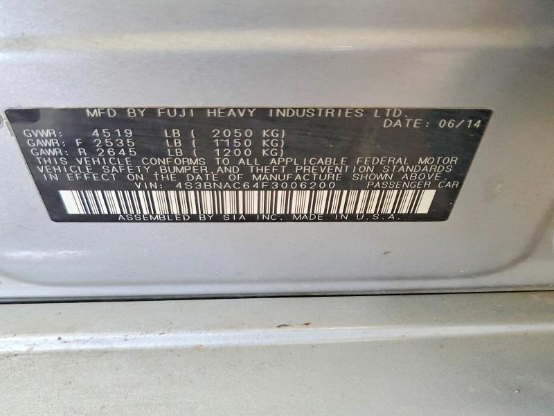 Продажа на аукционе авто 2015 Subaru Legacy, vin: 4S3BNAC64F3006200, номер лота: 60632006