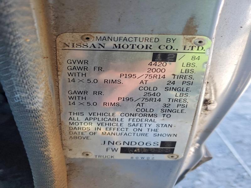 Aukcja sprzedaży 1985 Nissan 720, vin: JN6ND06S5FW016488, numer aukcji: 60936286