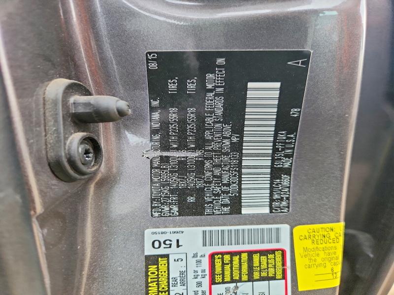 2015 Toyota Sienna მანქანა იყიდება აუქციონზე, vin: 5TDDK3DC5FS118133, აუქციონის ნომერი: 61328536