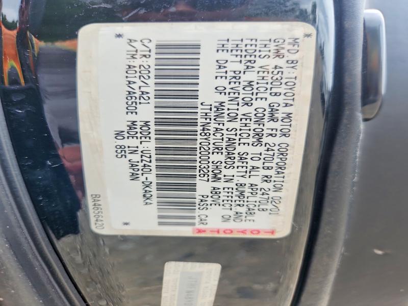 Aukcja sprzedaży 2002 Lexus Sc, vin: JTHFN48Y020003267, numer aukcji: 62445336