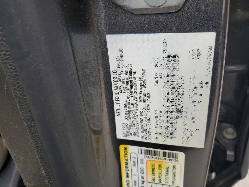 2016 Ford Fusion მანქანა იყიდება აუქციონზე, vin: 3FA6P0K95GR149120, აუქციონის ნომერი: 60490556