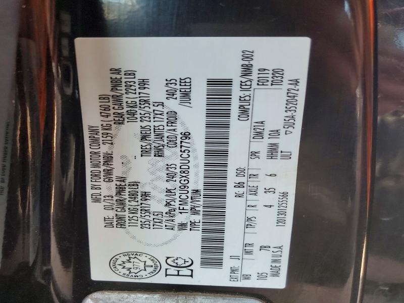 Продаж на аукціоні авто 2013 Ford Escape, vin: 1FMCU9GX8DUC57796, номер лоту: 62683246