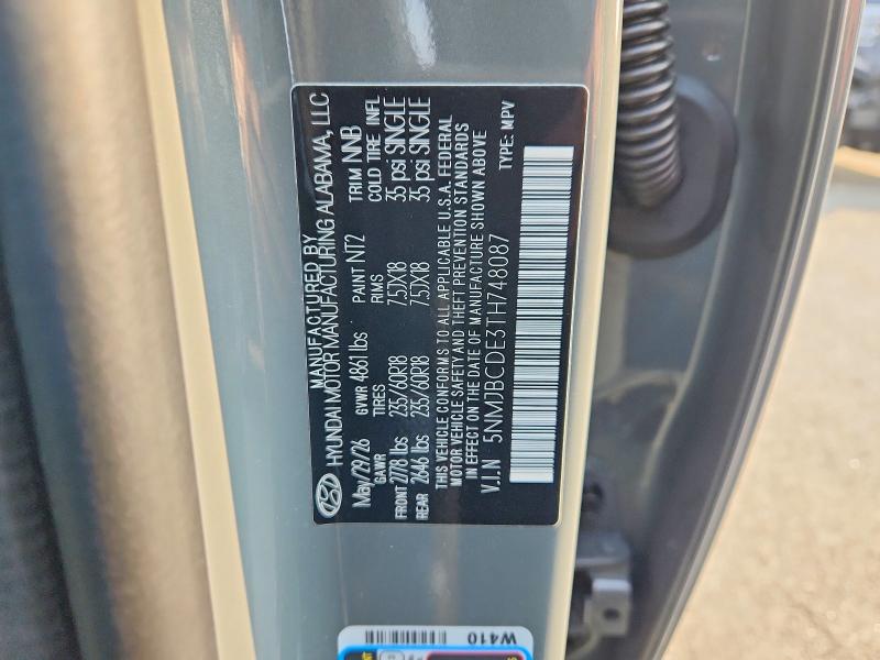 2026 Hyundai Tucson მანქანა იყიდება აუქციონზე, vin: 5NMJBCDE3TH748087, აუქციონის ნომერი: 61880506