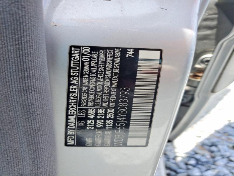 Auction sale of the 2000 Mercedes-benz E, vin: WDBJF65J4YB083793, lot number: 62301846