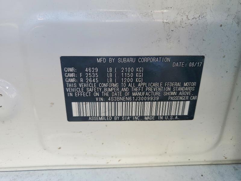 Aukcja sprzedaży 2018 Subaru Legacy, vin: 4S3BNEN61J3009939, numer aukcji: 59859456