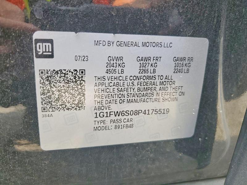 Продажа на аукционе авто 2023 Chevrolet Bolt Ev, vin: 1G1FW6S08P4175519, номер лота: 61711266
