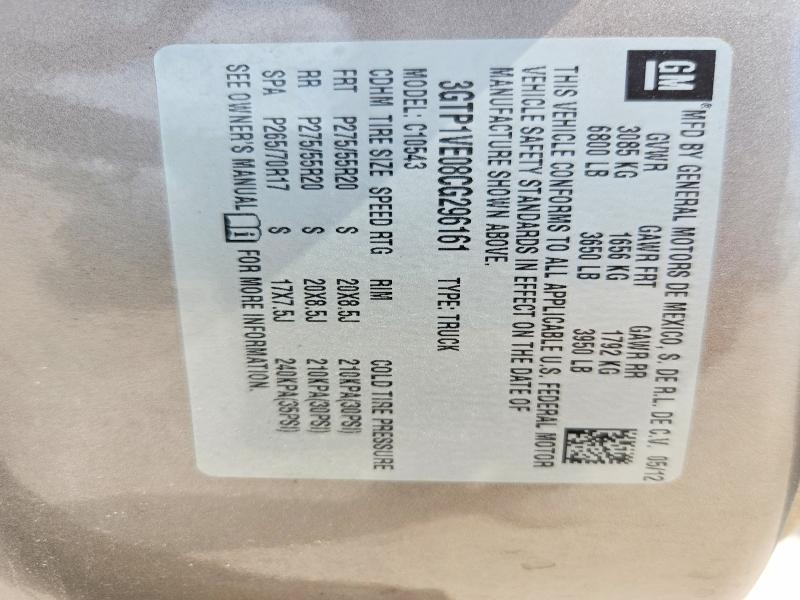 Продажа на аукционе авто 2012 Gmc Sierra, vin: 3GTP1VE08CG296161, номер лота: 59910566