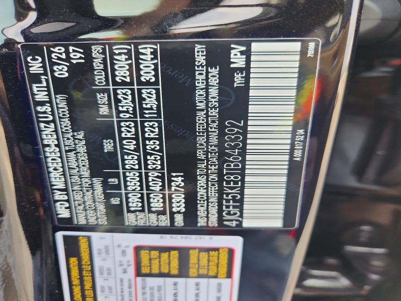 60930846 :رقم المزاد ، 4JGFF5KE8TB643392 vin ، 2026 Mercedes-benz Gls مزاد بيع