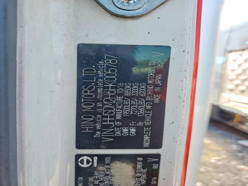 Aukcja sprzedaży 2017 Hino 195, vin: JHHSDM2H6HK005787, numer aukcji: 62985596
