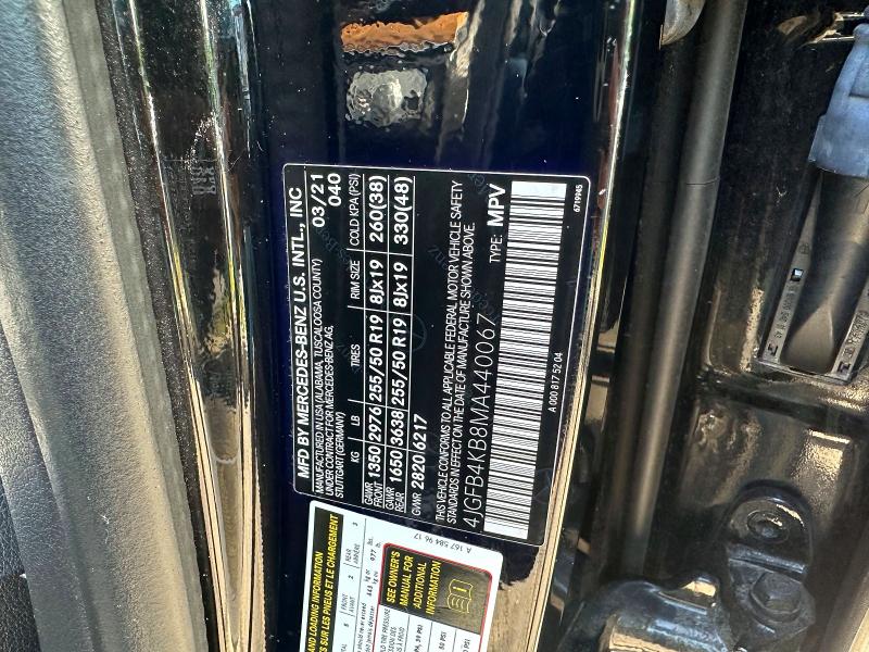 54584396 :رقم المزاد ، 4JGFB4KB8MA440067 vin ، 2021 Mercedes-benz Gle مزاد بيع