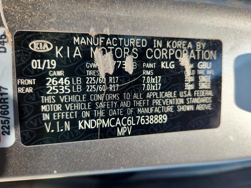 63056456 :رقم المزاد ، KNDPMCAC6L7638889 vin ، 2020 Kia Sportage مزاد بيع