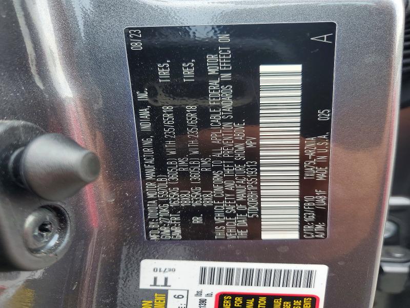 60071926 :رقم المزاد ، 5TDKDRBH1PS519313 vin ، 2023 Toyota Highlander مزاد بيع