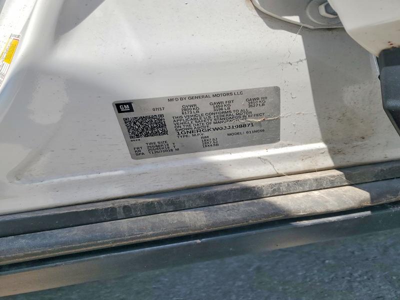 Aukcja sprzedaży 2018 Chevrolet Traverse, vin: 1GNERGKW0JJ108871, numer aukcji: 63474996