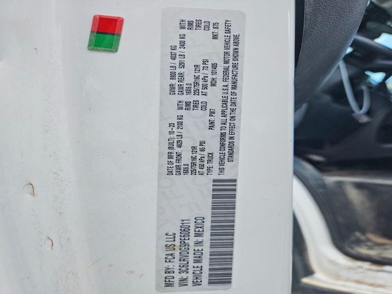 2023 Ram Promaster 2500 მანქანა იყიდება აუქციონზე, vin: 3C6LRVDG9PE606011, აუქციონის ნომერი: 61353326
