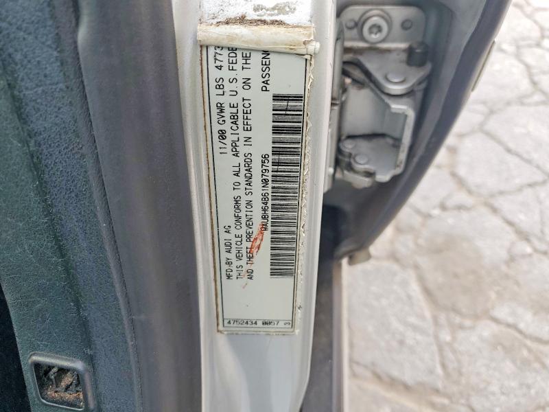 Aukcja sprzedaży 2001 Audi A6, vin: WAUBH64B61N079756, numer aukcji: 62423236