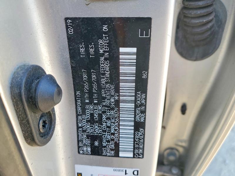 Aukcja sprzedaży 2019 Toyota 4runner, vin: JTEBU5JR7K5678379, numer aukcji: 61152456