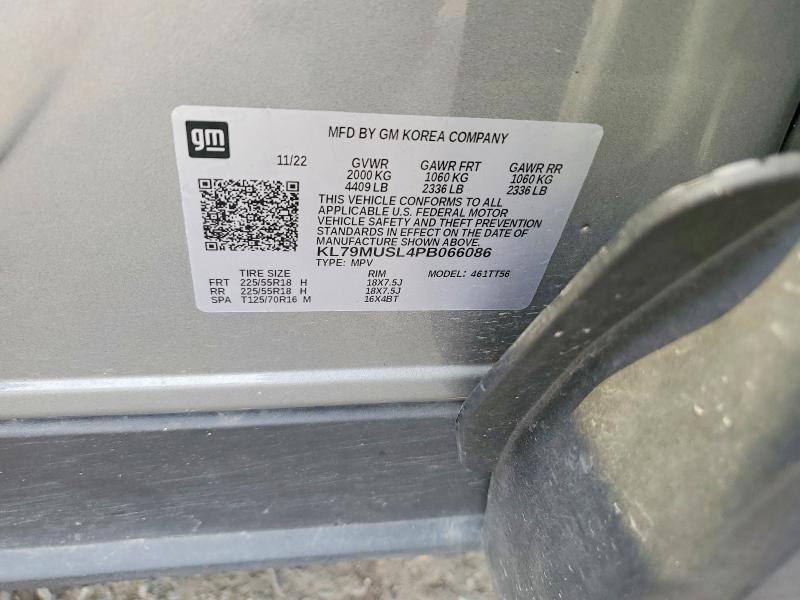 2023 Chevrolet Trailblazer მანქანა იყიდება აუქციონზე, vin: KL79MUSL4PB066086, აუქციონის ნომერი: 61497486