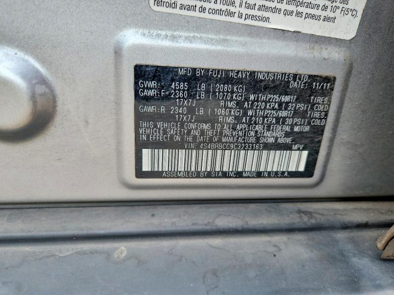 62075256 :رقم المزاد ، 4S4BRBCC9C3233163 vin ، 2012 Subaru Outback مزاد بيع