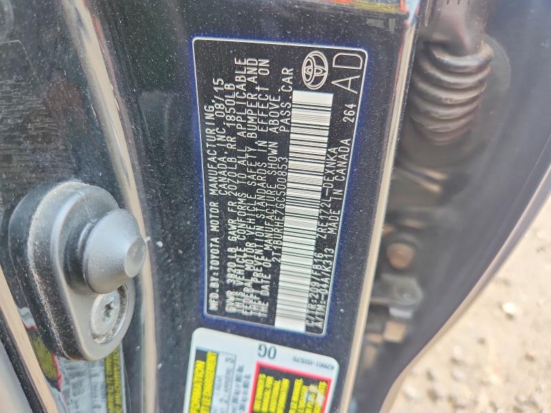 62498846 :رقم المزاد ، 2T1BURHE7GC500853 vin ، 2016 Toyota Corolla مزاد بيع