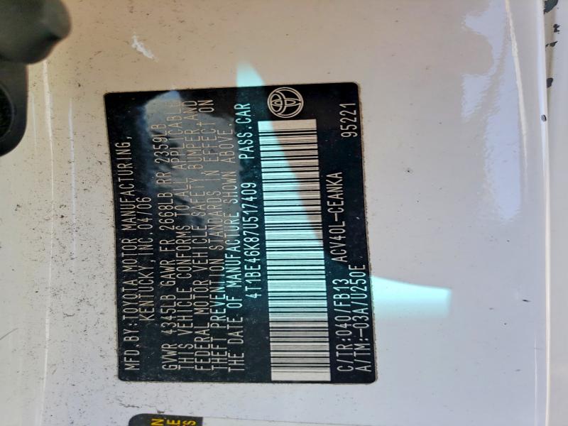 63235886 :رقم المزاد ، 4T1BE46K87U517409 vin ، 2007 Toyota Camry مزاد بيع
