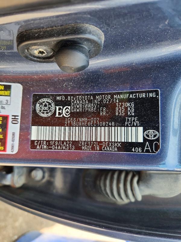 Aukcja sprzedaży 2014 Toyota Corolla, vin: 2T1BURHE6EC108248, numer aukcji: 60611496