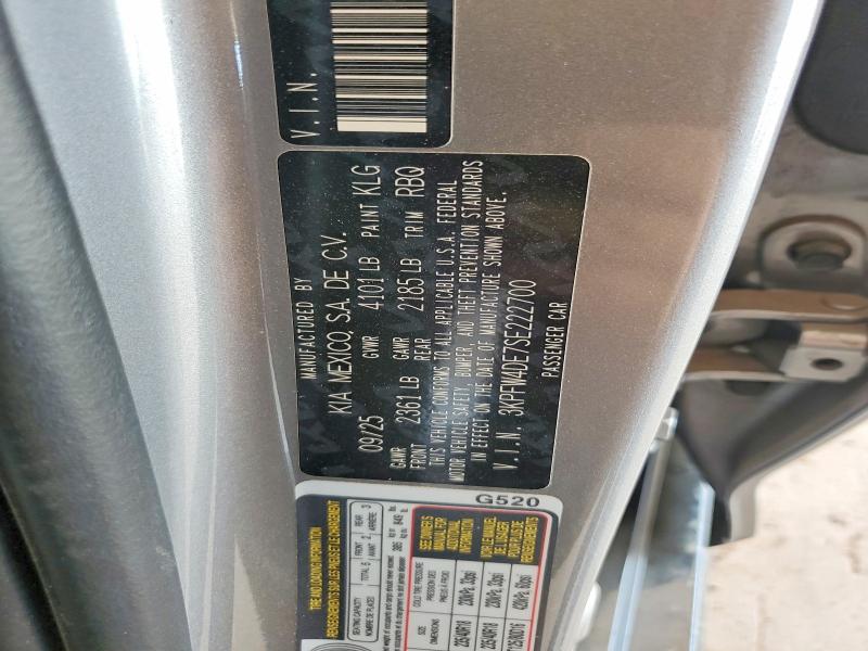 2025 Kia K4 მანქანა იყიდება აუქციონზე, vin: 3KPFW4DE7SE222700, აუქციონის ნომერი: 61535456