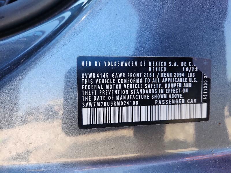 Продаж на аукціоні авто 2024 Volkswagen Jetta, vin: 3VW7M7BU9RM024106, номер лоту: 59655036