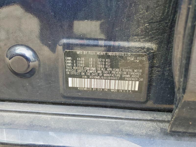 Продажа на аукционе авто 2013 Subaru Legacy, vin: 4S3BMBJ60D3006607, номер лота: 62086236