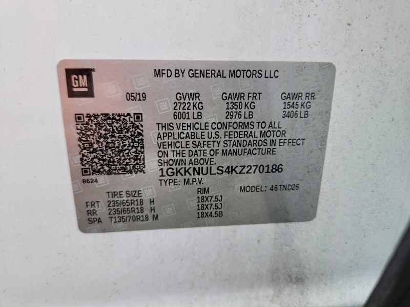 Продажа на аукционе авто 2019 Gmc Acadia, vin: 1GKKNULS4KZ270186, номер лота: 61743306