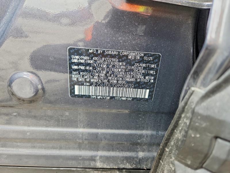 2025 Subaru Forester მანქანა იყიდება აუქციონზე, vin: JF2SLDDC3SH559639, აუქციონის ნომერი: 59827726