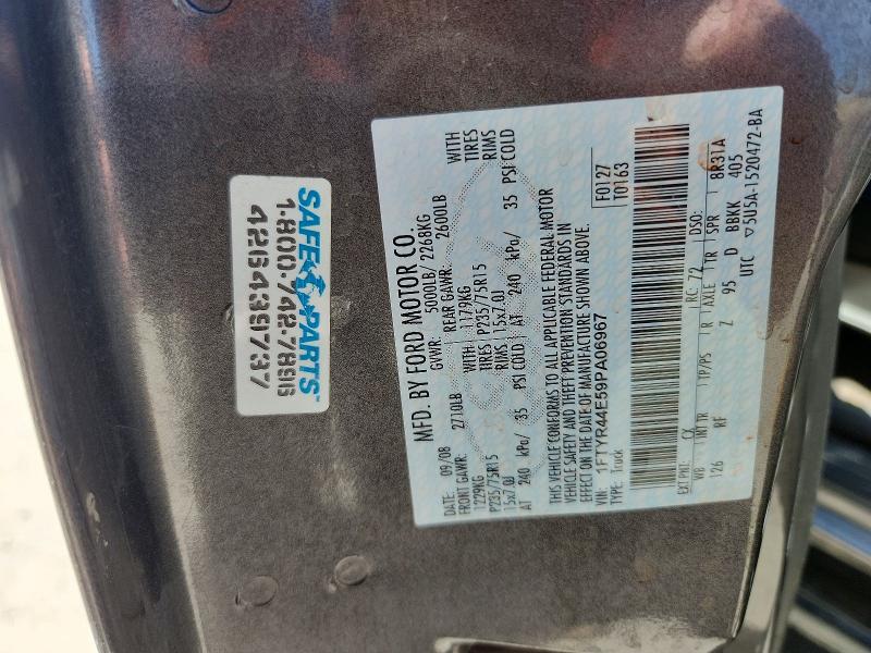 85994595 :رقم المزاد ، 1FTYR44E59PA06967 vin ، 2009 Ford Ranger مزاد بيع