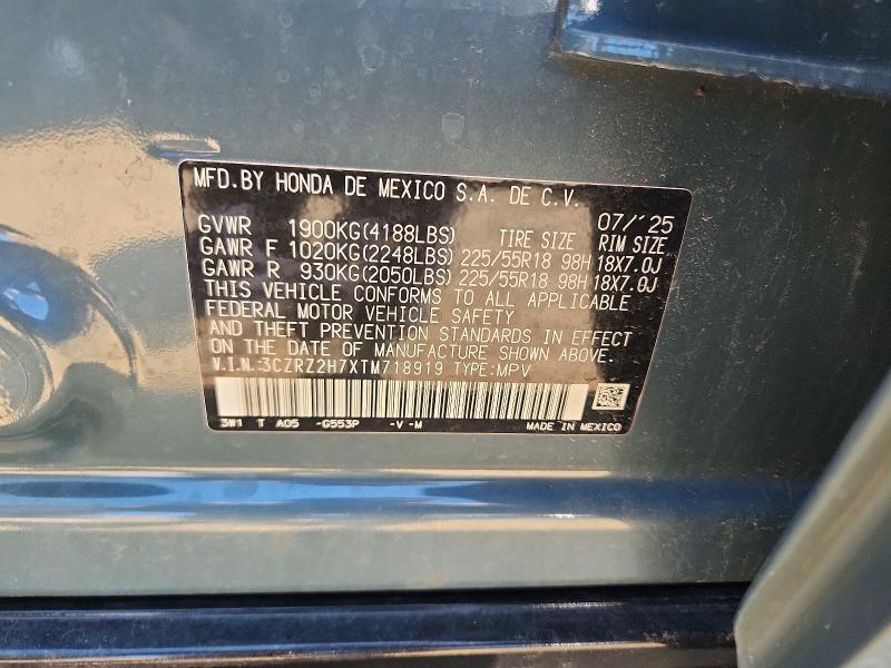 Aukcja sprzedaży 2026 Honda Hr-v, vin: 3CZRZ2H7XTM718919, numer aukcji: 63026916