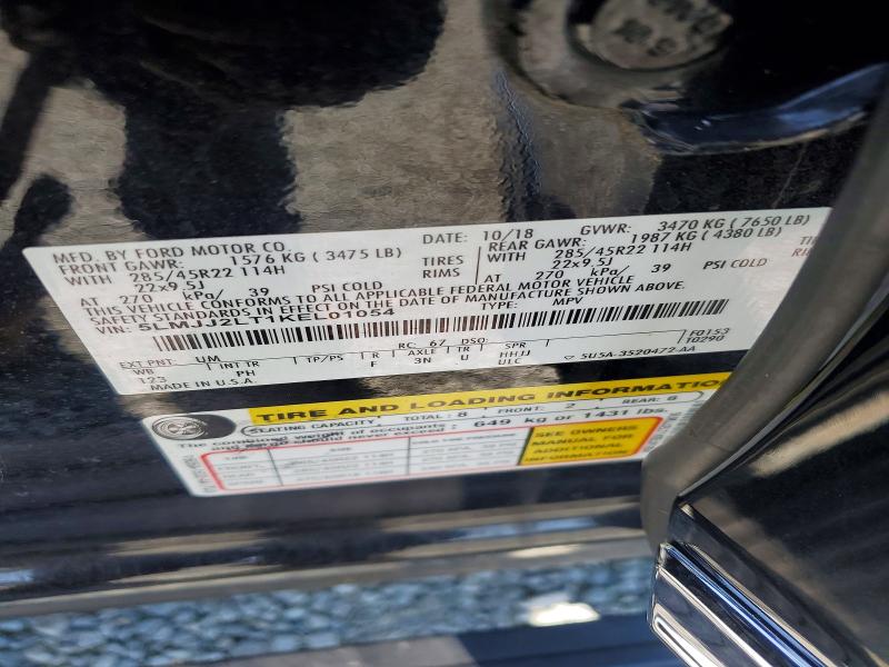 60254716 :رقم المزاد ، 5LMJJ2LT1KEL01054 vin ، 2019 Lincoln Navigator مزاد بيع