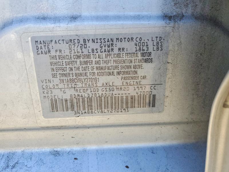 Aukcja sprzedaży 2020 Nissan Sentra, vin: 3N1AB8CV8LY270191, numer aukcji: 62272146