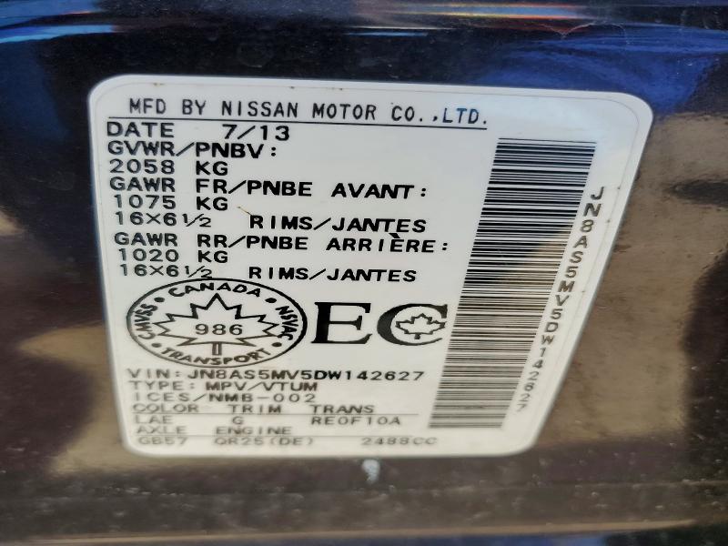 Aukcja sprzedaży 2013 Nissan Rogue, vin: JN8AS5MV5DW142627, numer aukcji: 60590346